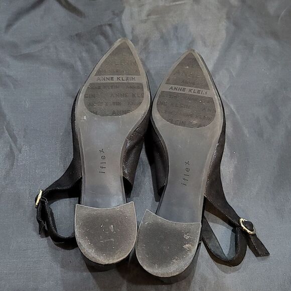 ANNE KLEIN IFLEX LOW BLOCK HEEL POINTED TOE SLINGBACK SANDAL - Picture 11 of 14
